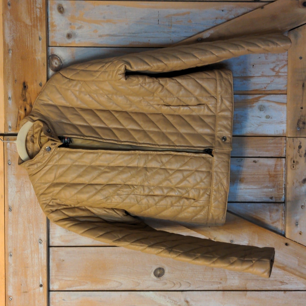 Apache Genuine Leather Quilted Moto Jacket